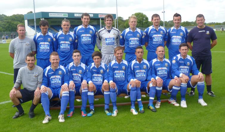 Steve with the Haverfordwest County first team